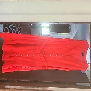 Dress nicole miller size lg red coral